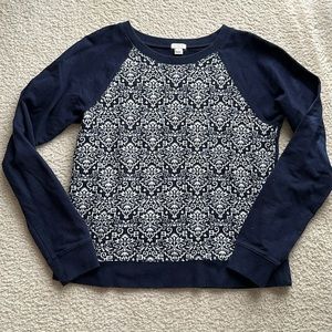 J Crew Factory Jacquard Pattern Crewneck